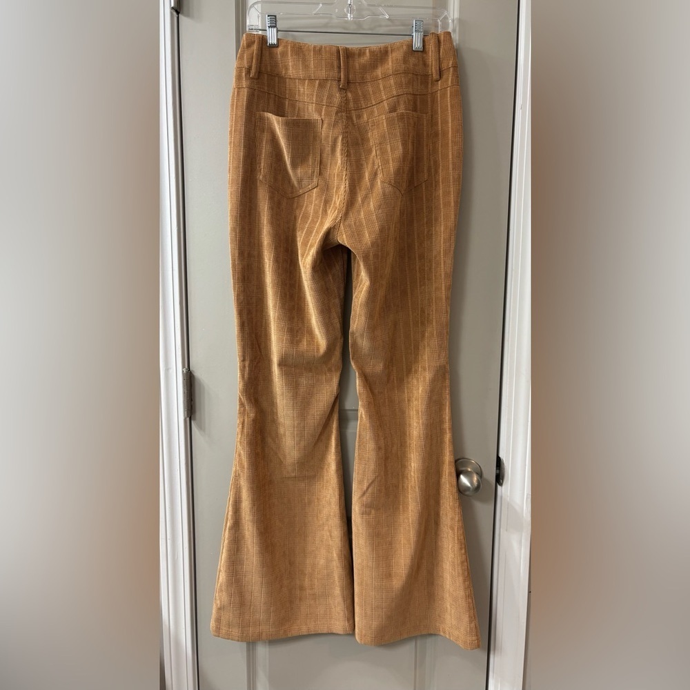 Pink Lily Camel Corduroy Flare Pants - Picture 2 of 7